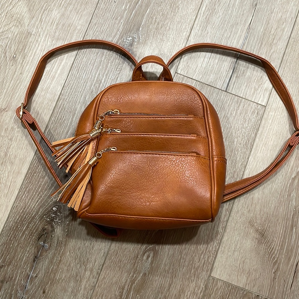 Brown Mini Backpack - image 1